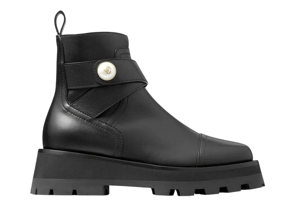 Jimmy Choo Meena Flat Leather Boots "Black"