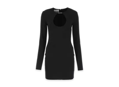 MIU MIU Women's Stretch Nylon Mini Dress "Black"