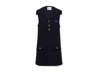 MIU MIU Women's Tweed Mini Dress "Navy"