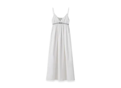 MIU MIU Women's Poplin Long Dress "White"