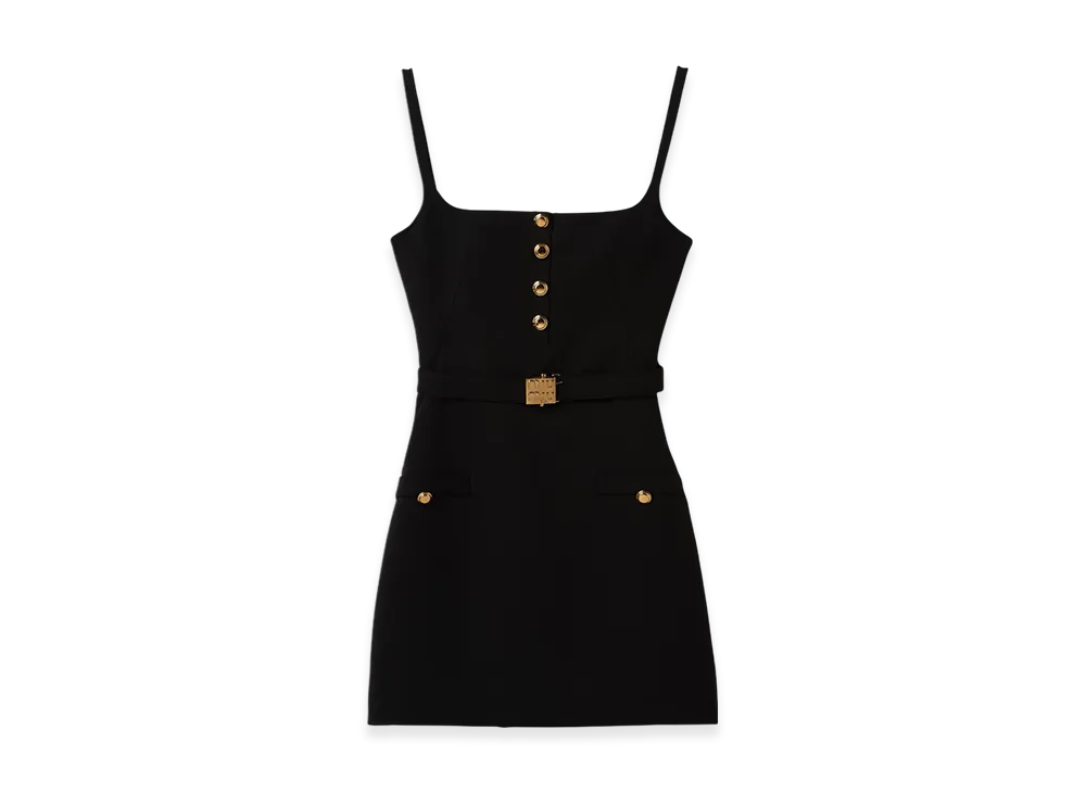 MIU MIU Grain de Poudre Mini Dress "Black"