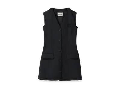 MIU MIU Women's Pinstriped Mini Dress "Navy"