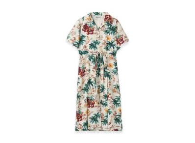 MIU MIU Women's Printed Silk Dress "Ivory"