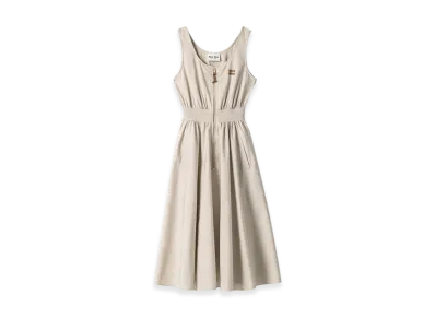 MIU MIU Women's Panama Cotton Dress "Limestone"