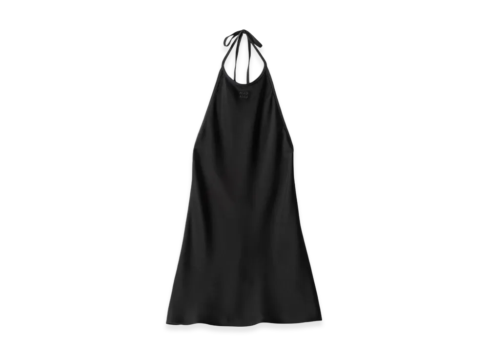 MIU MIU Satin Dress "Black"