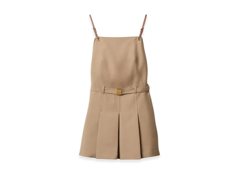 MIU MIU Women's Kid Mohair Dress "Hazelnut"