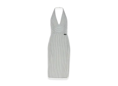 MIU MIU Women's Printed Silk Dress "Stripped"