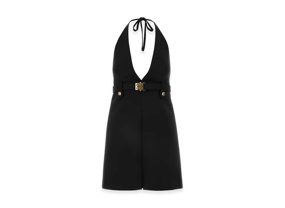 MIU MIU Women's Stretch Wool Dress "Black"