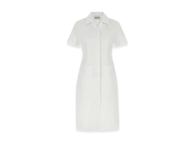 MIU MIU Women's Poplin Shirt Dress "White"