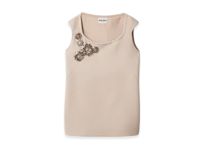 MIU MIU Women's Natte Dress "Albino White"