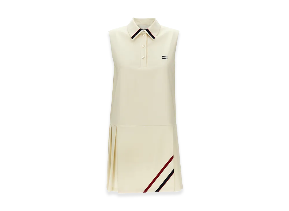 MIU MIU Women's Mohair Canvas Dress "White"