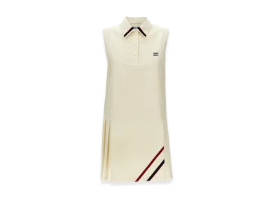 MIU MIU Women's Mohair Canvas Dress "White"