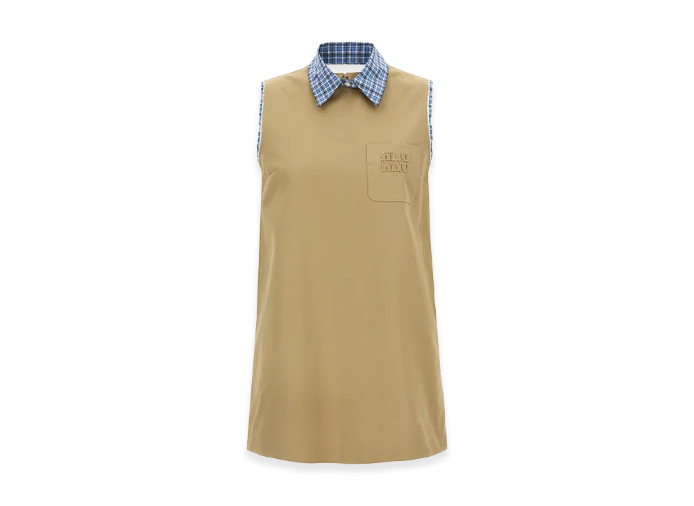 MIU MIU Women's Mini Layered Dress "Beige"