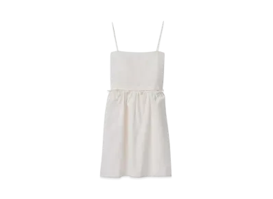 MIUMIU Women's Slubbed Poplin Dress "White"