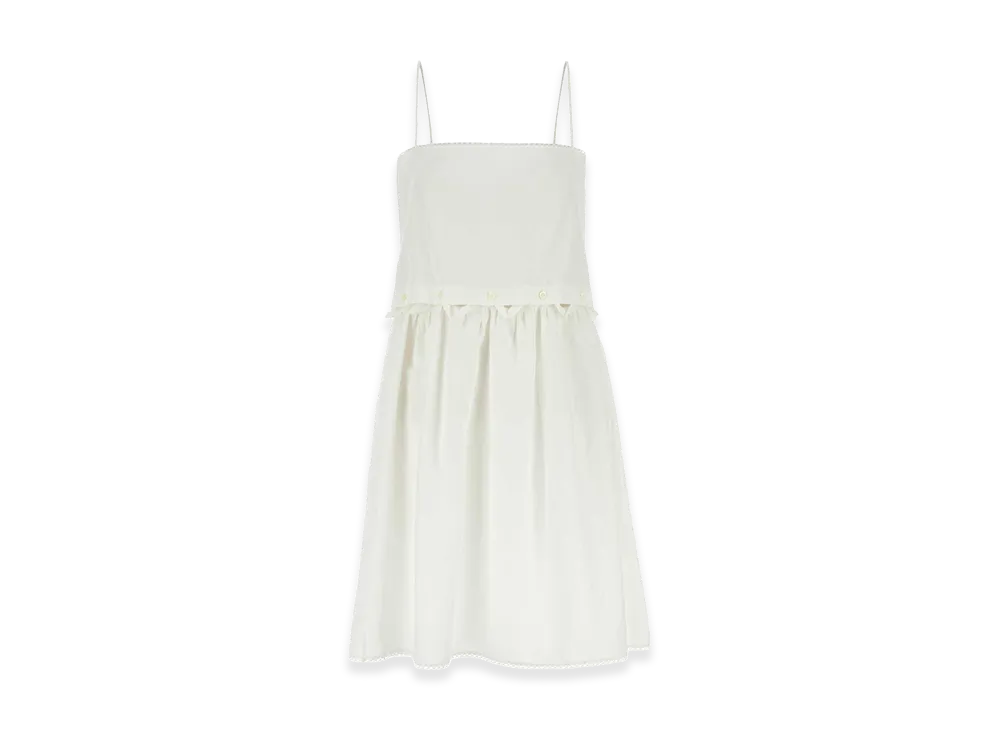 MIU MIU Women's Poplin Mini Dress "White"