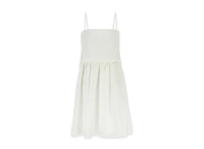MIU MIU Women's Poplin Mini Dress "White"