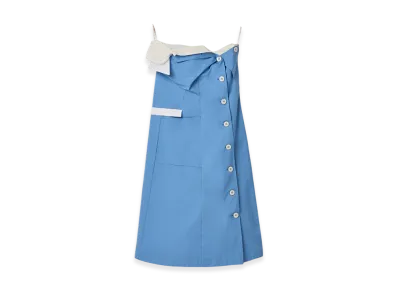MIU MIU Women's Poplin Dress "Sapphire Blue"