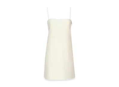 MIU MIU Women's Linen Blend Mini Dress "White"