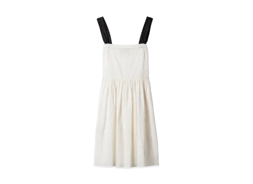 MIUMIU Women's Embroidered Batiste Dress "Ivory"