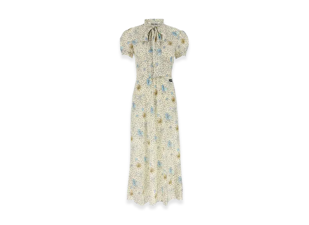 MIU MIU Women's Silk Dress "Multicolor"