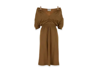 MIU MIU Women's Crepe Dress "Camel"