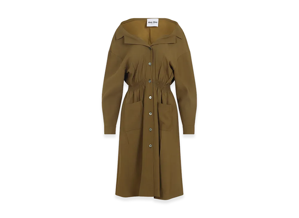 MIU MIU Women's Dress "Khaki Green"