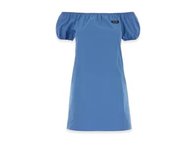 MIU MIU Women's Cerulean Poplin Mini Dress "Light Blue"