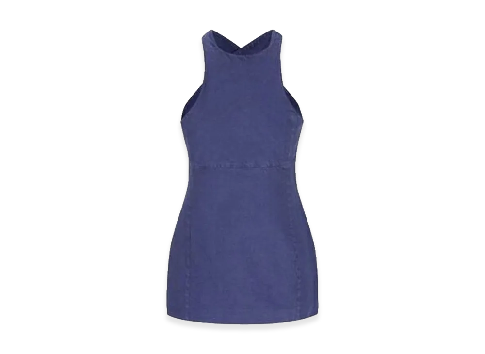 MIU MIU Women's Garment-Dyed Gabardine Mini Dress "Inchiostro"