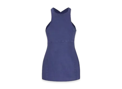 MIU MIU Women's Garment-Dyed Gabardine Mini Dress "Inchiostro"