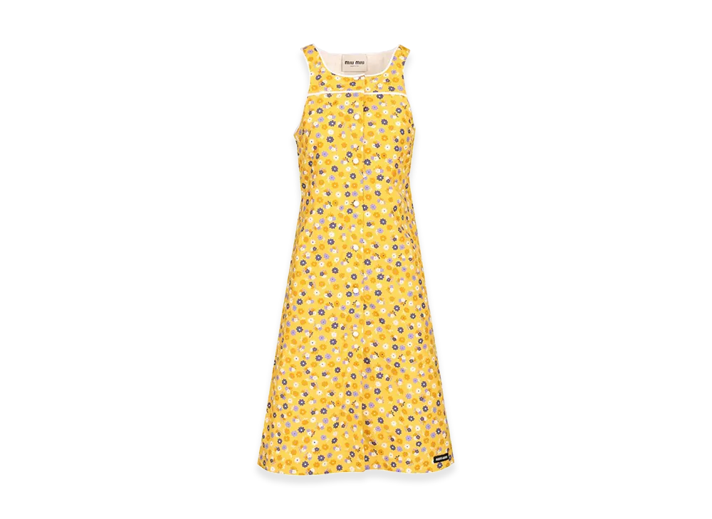 MIU MIU Women's Poplin Dress "Yellow"