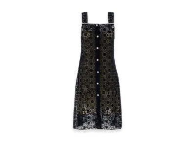 MIU MIU Women's Macrame Lace Dress "Midnight Blue"