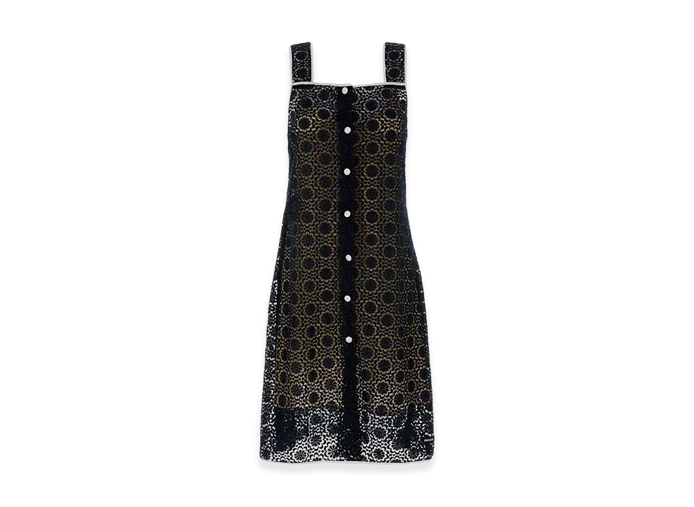 MIU MIU Women's Macrame Lace Dress "Midnight Blue"