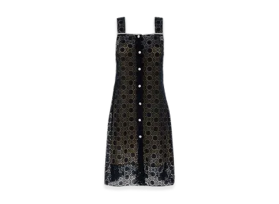 MIU MIU Women's Macrame Lace Dress "Midnight Blue"