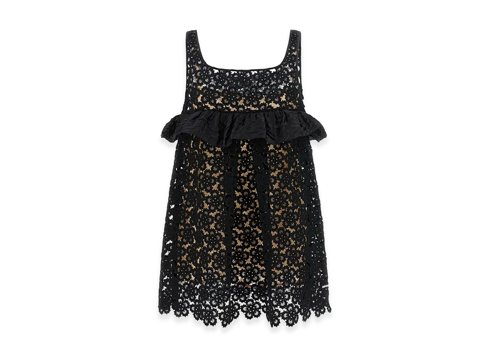 MIU MIU Women's Macrame Dress "Black"