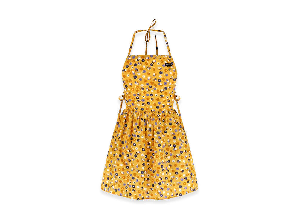 MIU MIU Women's Printed Poplin Mini Dress "Yellow"
