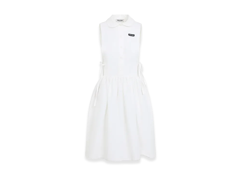 MIU MIU Women's Cotton Blend Mini Dress "White"