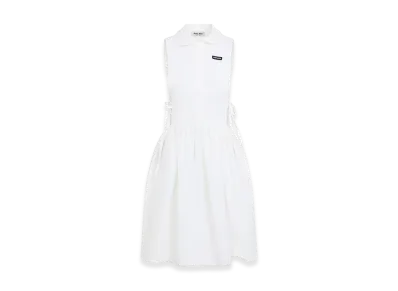 MIU MIU Women's Cotton Blend Mini Dress "White"