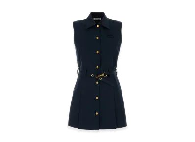 MIU MIU Women's Poplin Mini Dress "Navy Blue"