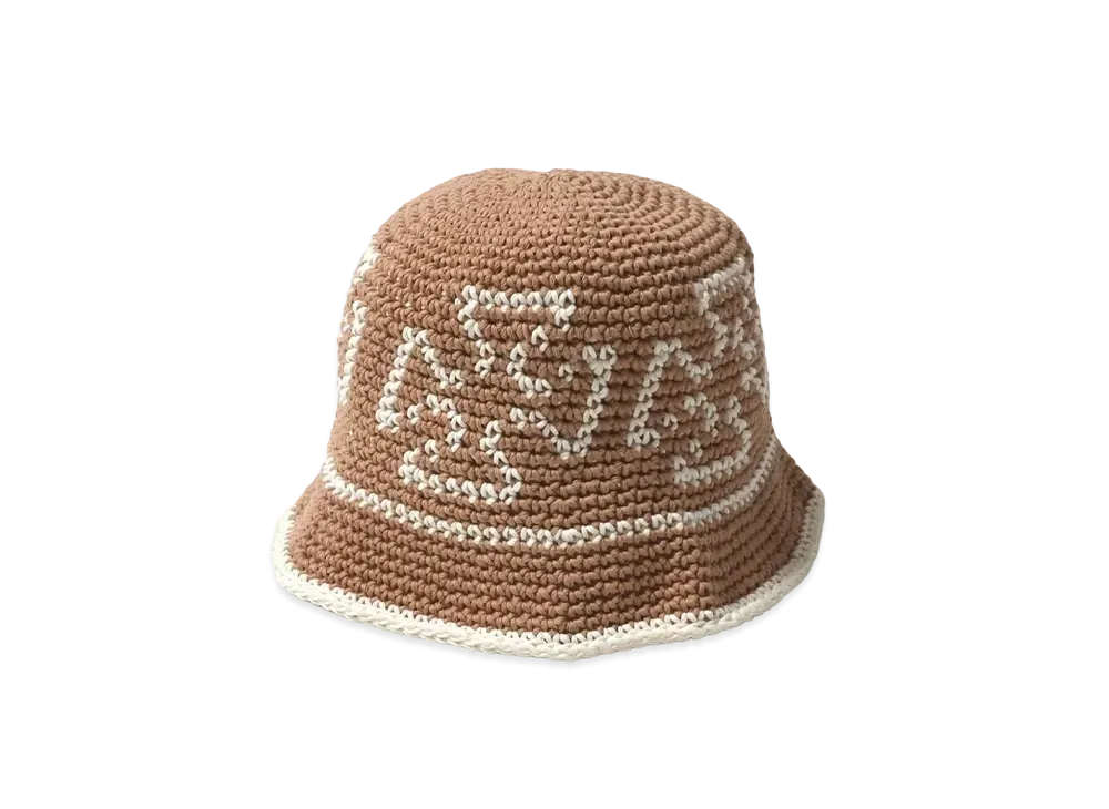 MFC STORE x made in KEY Iron Cross Crochet Hat "Brown"