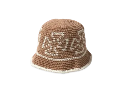 MFC STORE x made in KEY Iron Cross Crochet Hat "Brown"