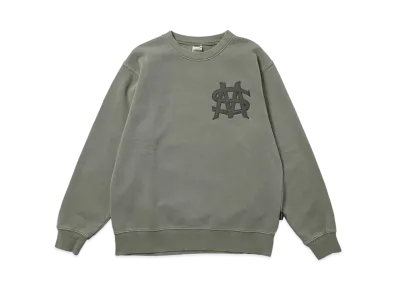 MFC STORE x AVIREX MS Classic Logo Fade Wash Crewneck "Olive"