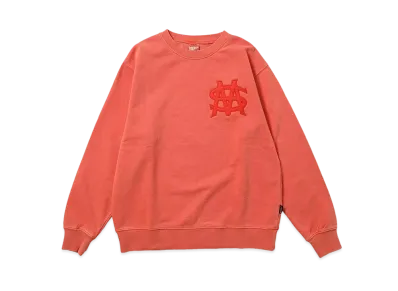 MFC STORE x AVIREX MS Classic Logo Fade Wash Crewneck "Orange"