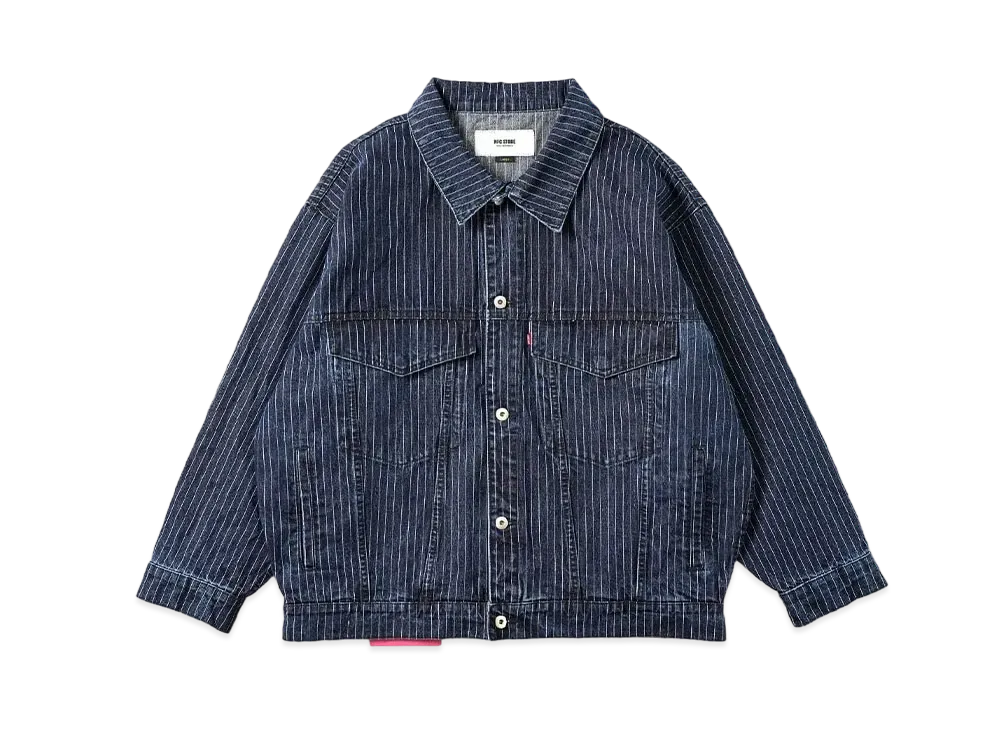 MFC STORE x UPD'T Denim Jacket "Navy Stripe"