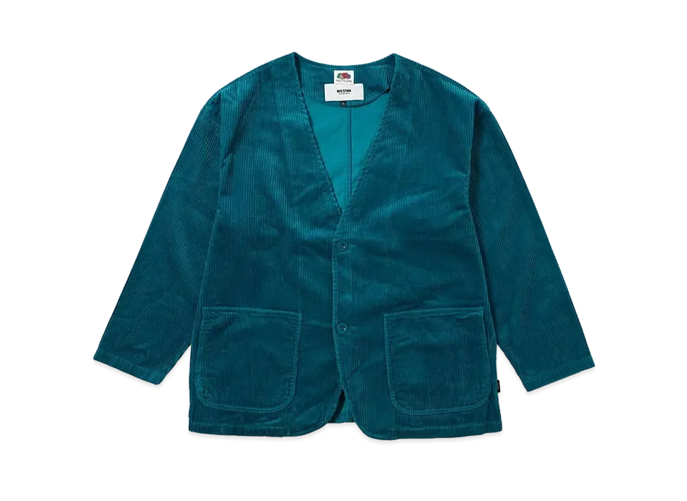 MFC STORE x FRUIT OF THE LOOM Corduroy No Collar Jacket "Green"