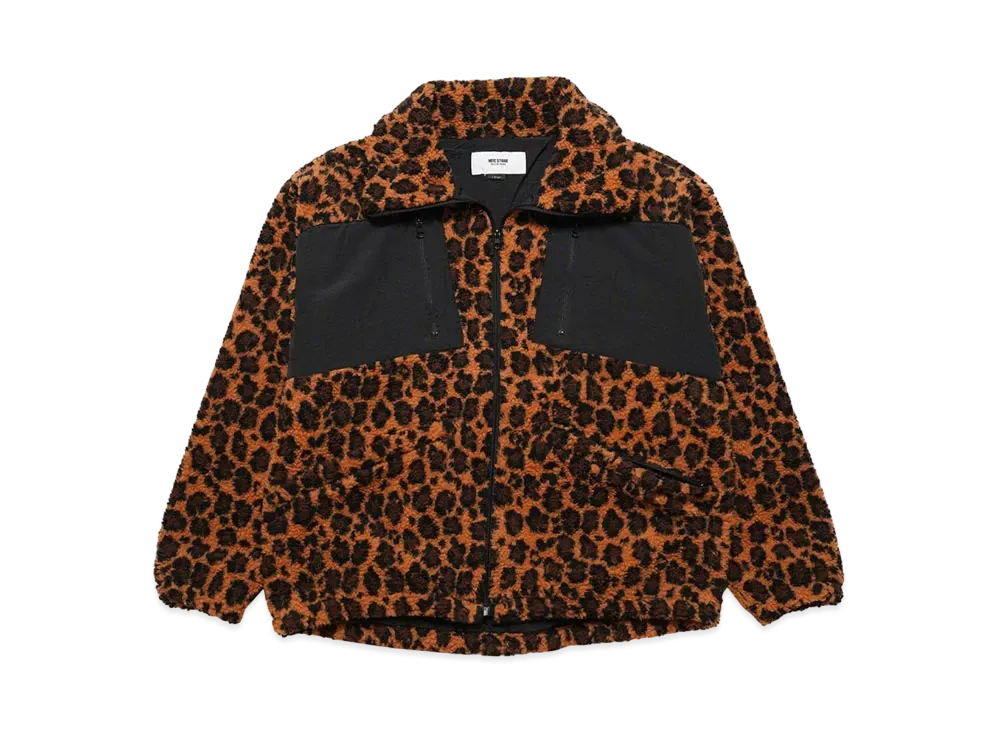 MFC STORE Big Collar Boa Jacket "Leopard"