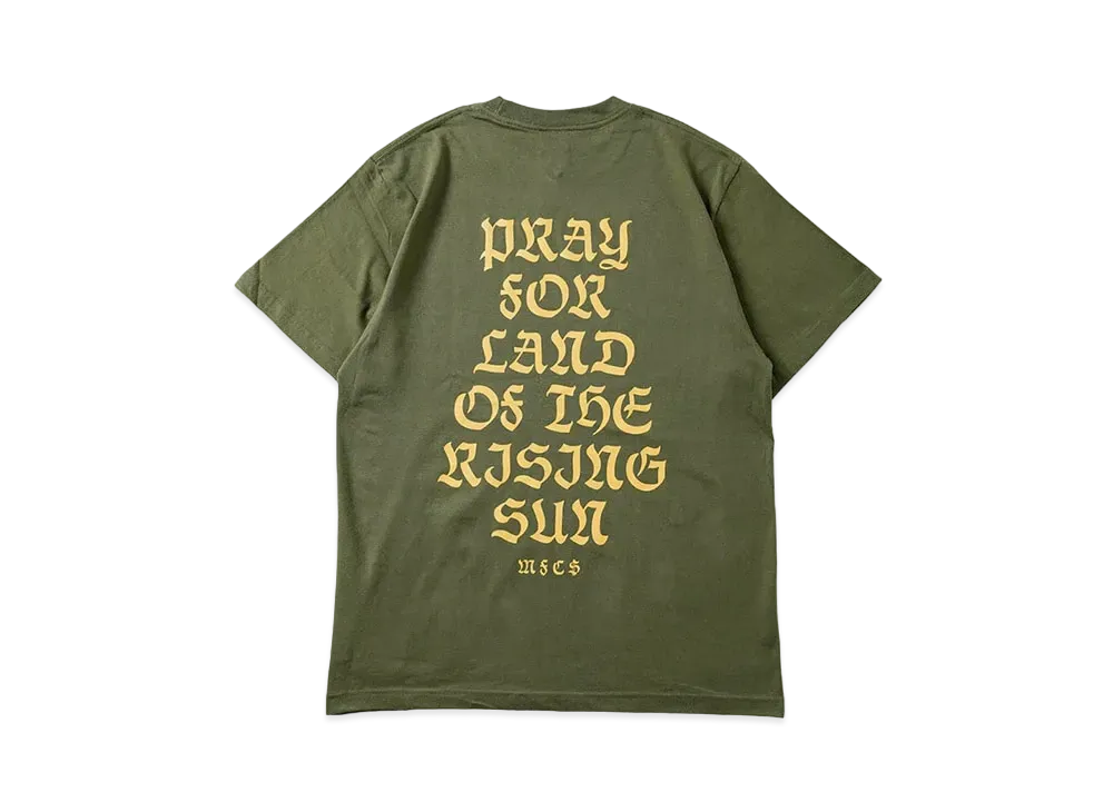 MFC STORE Pray For Land Of The Rising Sun S/S Tee "L.Olive/Yellow"