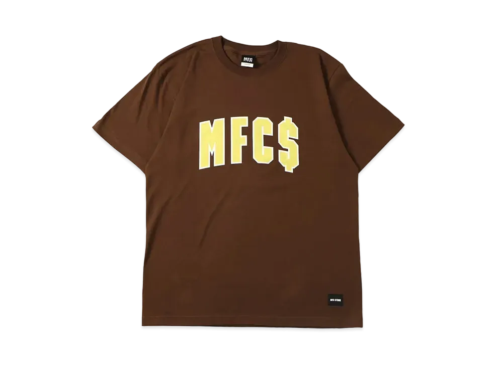 MFC STORE "MFCS" Arch Logo S/S Tee "Dark Brown/Yellow"
