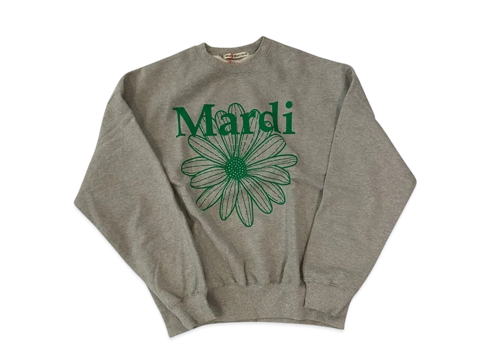 Mardi Mercredi Sweatshirt Flowermardi "Grey Green"