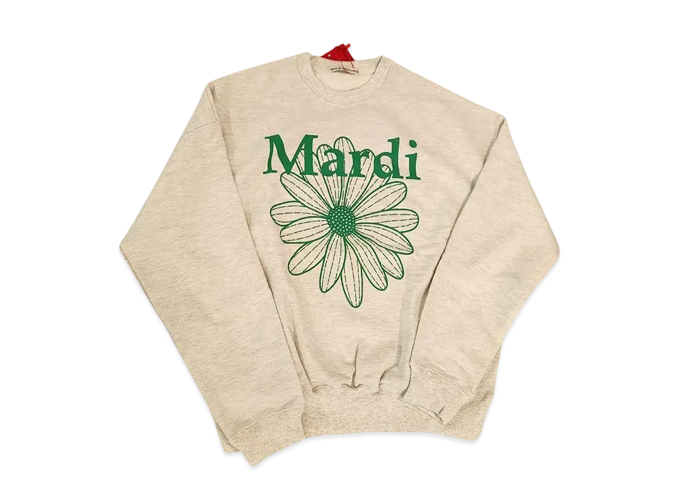 Mardi Mercredi Sweatshirt Flowermardi "Oatmeal Green"