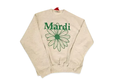 Mardi Mercredi Sweatshirt Flowermardi "Oatmeal Green"